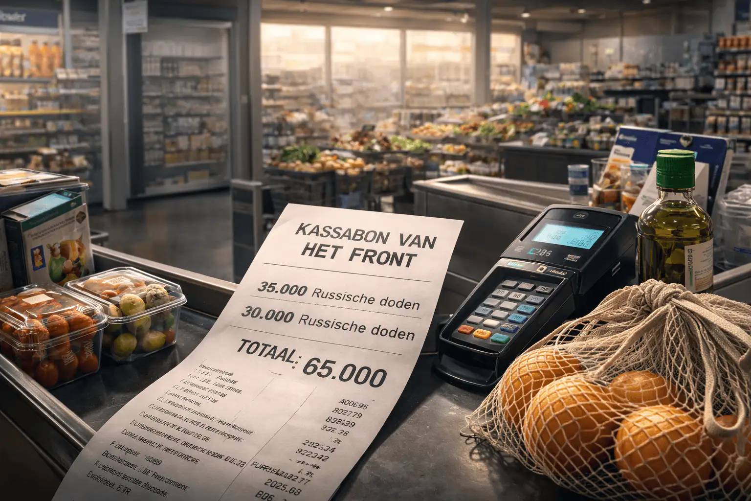Kassabon van het. front